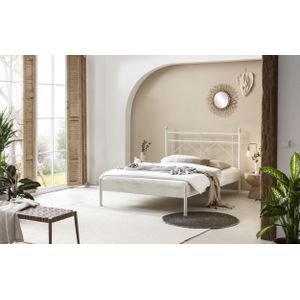 Metalen bed Celina - 180 x 200, Structuur Zwart