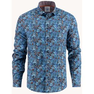 A Fish Named Fred Overhemd Watercolor Highland Blauw heren
