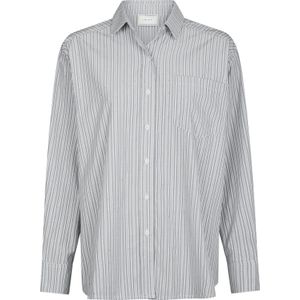 Neo Noir - Dalma Stripe Stone - Blouse - Grijs - Dames