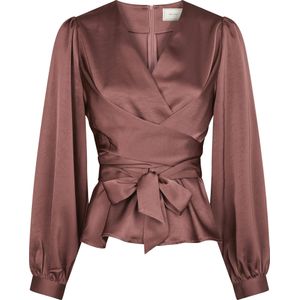 Neo Noir - Blouse Rista Heavy Sateen - Roze - Dames