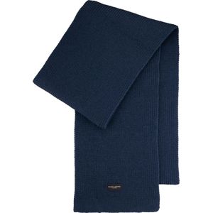 Bickley + Mitchell ribbed knit scarf Navy heren