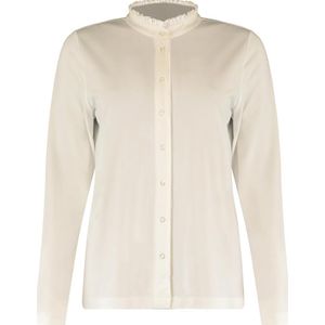 Bloomings - Top - Off White - Dames - Lange Mouw - Regular Pasvorm