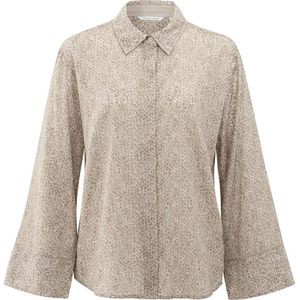 Yaya - Blouse Leopard Print - Bruin - Dames