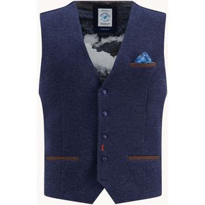A Fish Named Fred - Gilet Pique - Navy - Heren