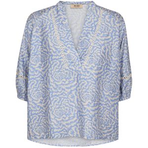 Mos Mosh Blouse Aleyna Saku Blauw dames