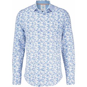 A Fish Named Fred shirt fishes Blauw heren