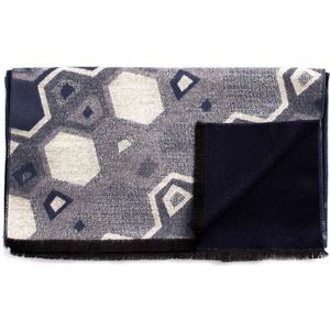 Tresanti DOLCELINO | Viscose scarf with irregular stripes Navy heren