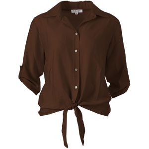 Enjoy - Blouse - Bruin - Dames - Driekwart Mouwen