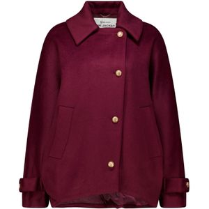 Giacomo - Wollen Cape-jas - Bordeaux Rood - Dames