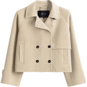 Opus - Haili - Korte Trench Jas - Beige - Dames