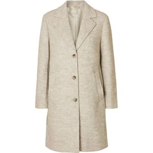 Selected Femme - Slfsasja Boucle Lano Coat - Beige - Dames Mantel
