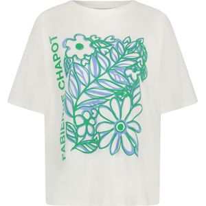 Fabienne Chapot T-shirt Fay Bloom Green  Wit dames