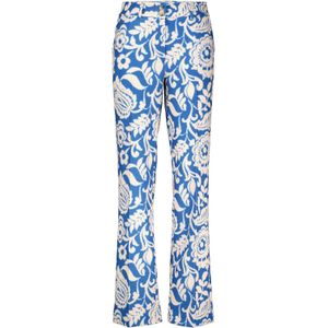 Geisha Pantalon Printed Blauw dames