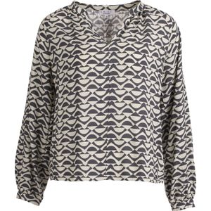 Enjoy Blouse grafische print Grijs dames