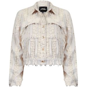 Poools Jacket fringes Beige dames