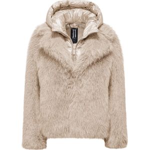Bomboogie Korte Jas Paris met Waterafstotend imitatiebont Beige dames