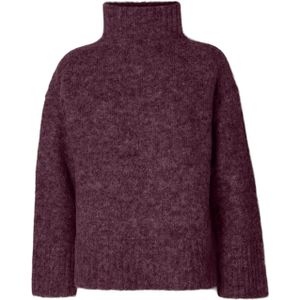 Selected - Gabriella - Gebreide Trui - Hoge Hals - Lange Mouwen - Relaxte Pasvorm