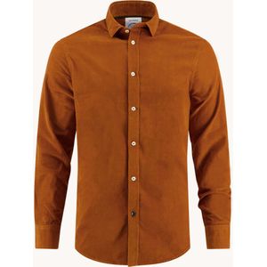 A Fish Named Fred Overhemd Corduroy Bruin heren