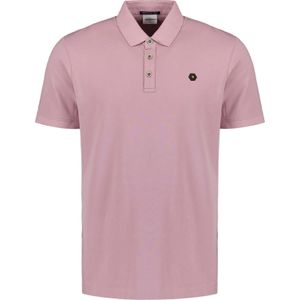 No Excess Polo Pique Garment Dyed Paars heren