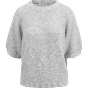Zusss - Pailetten Trui - Grijs - Dames - Ronde Hals