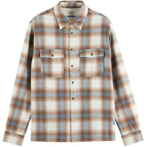 Scotch & Soda Overshirt Flannel Beige heren