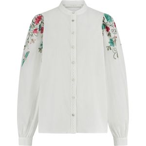 Nukus Blouse Brenda Embroidery Wit dames