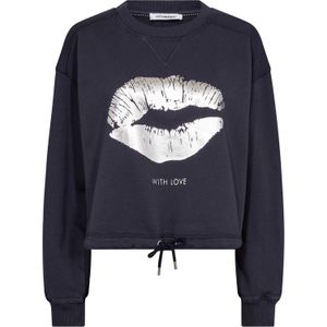 Co'couture Sweater Crop Tie Clean Kiss Blauw dames