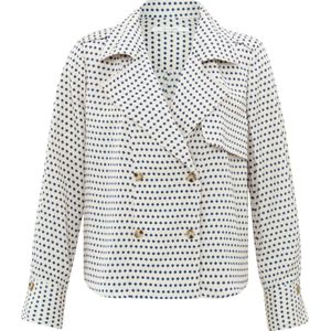 Yaya Printed blouse jacket Beige dames