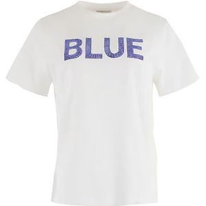 Anna Blue T-Shirt LogoSequin Wit dames