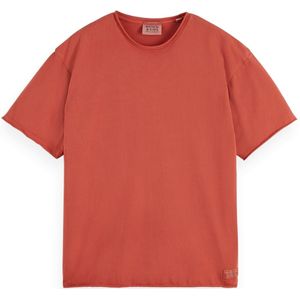 Scotch & Soda T-shirt Raw Edge  Rood heren