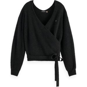 SCOTCH & SODA - FUZZY WRAP - Gebreid Vest - Antraciet