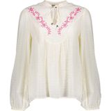 Geisha Blouse Embroidery Wit dames