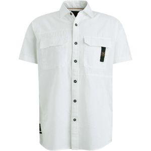 Pme Legend Short Sleeve Shirt Ctn/linen Wit heren