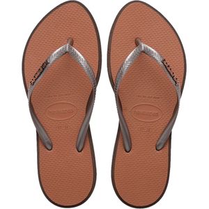 Havaianas Badslippers Slim Point Bruin dames