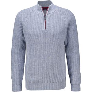 NZA - Blauwe - Katoenen Half Zip Trui