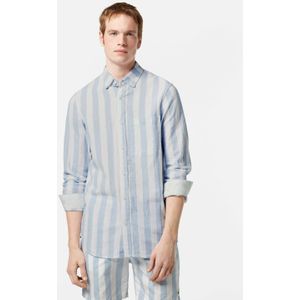 Scotch & Soda Overhemd Striped Blauw heren
