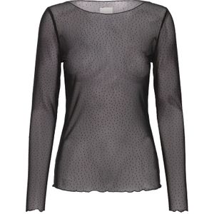 Ichi Longsleeve Noviola Zwart dames