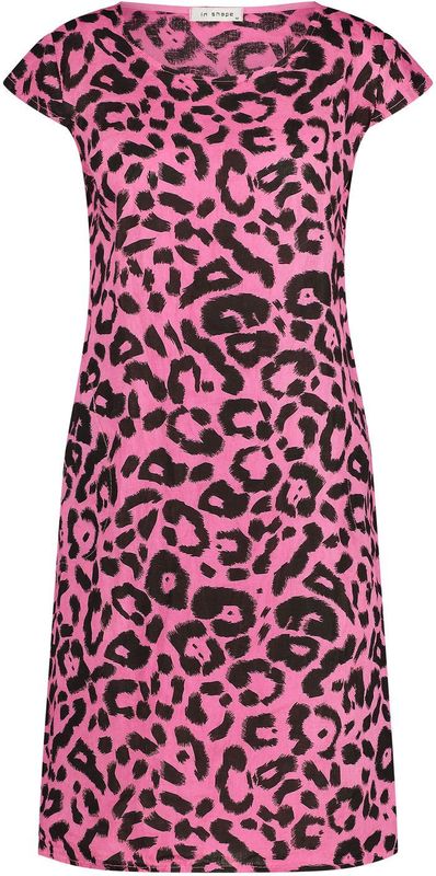In Shape Jurk Fien Leopard Roze dames
