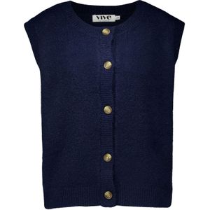 Vive La Femme - Vest Amber - Mouwloos - Navy - Dames