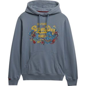 Superdry Hoodie Tokyo Relaxed Blauw heren