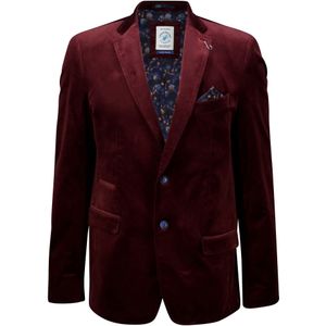 A Fish Named Fred Blazer Pique Bordeaux Rood heren