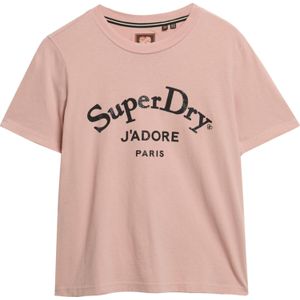 Superdry T-shirt Brand Market Roze dames