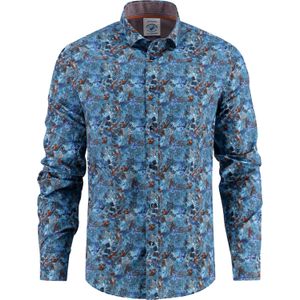 A Fish Named Fred Overhemd Watercolor Highland Blauw heren