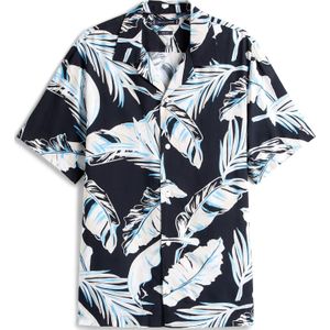 Tommy Hilfiger Overhemd Leaf Aop Zwart heren