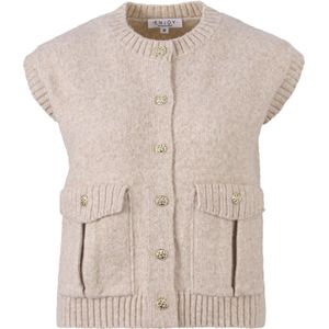 Enjoy - Gilet - Beige - Dames