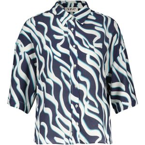 Vive La Femme Blouse Crepe Blauw dames