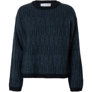 Selected Femme Trui Alva Streep Navy dames