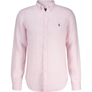 Polo Ralph Lauren cubdppcs-longsleeve sport linen shirt Roze heren