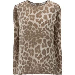Yaya Top Print Beige dames
