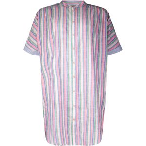 Scotch & Soda Striped oversized beach shirt dress Roze dames